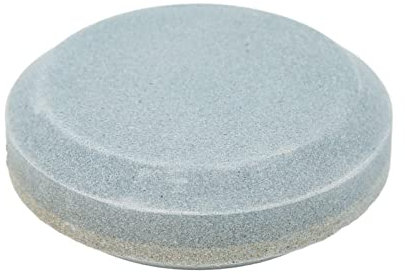 Dual Grit Knife Sharpener Round Sandstone Double Sided Knife Sharpening Stone for Lawn Mower Blades s Axes Hatchets Shovels 8x8x2.6cm