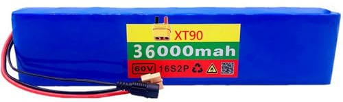 60V 36Ah Elektrofahrräder Batterien mit 67.2V 2A Ladegerät Elektroroller Akku Pack 16S2P Roller Batterien Für Elektromotorräder E-Bike Scooter XT30/60/90/T Steckverbinder
