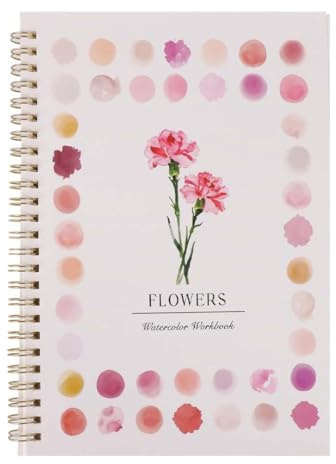 Aquarellbücher für Erwachsene, Premium-Papier, Aquarellbuch für Anfänger, Naturszenen Maltafel, Kunsthandwerk, Entspannung und Erlernen von Techniken (Blume)