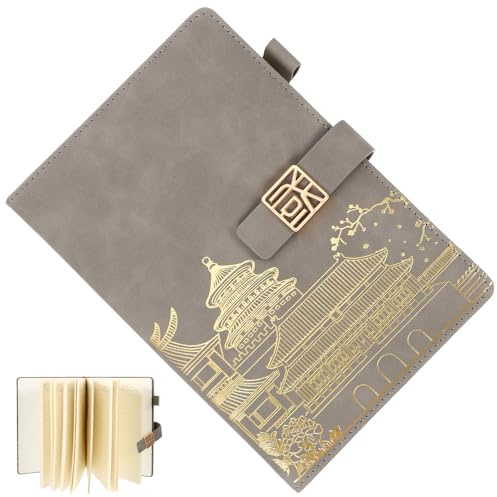 SEWACC Cahier de Notes Épais avec Boucle Style Chinois pour Planification Quotidienne Portable Agenda Journalier Pratique pour Bureau et Organisation