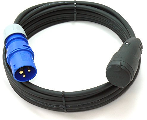 CEE auf Schuko Adapter 5m Camping Stromkabel PCE H07RN-F 3x1,5 Landstromkabel Wohnmobil Wohnwagen Kabel Camping Adapter 5 Meter Strom Verlängerungskabel CEE-Stecker Campingstecker