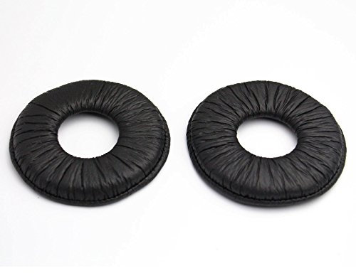 ShineCozy Premium Headphones Earpads Protein Leather Foam Ear Cushions,Headset Ear Pads Spare Replacement Parts (For Sony MDR-V150 V250 V300 V100 70MM Black J-27-Black)