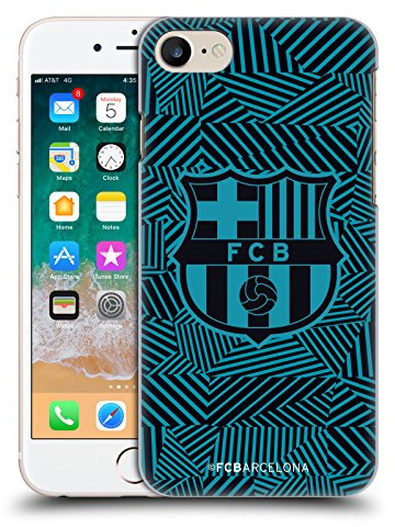 Head Case Designs Offizielle FC Barcelona Schwarz Wappen Harte Rueckseiten Handyhülle Hülle Huelle kompatibel mit Apple iPhone 7/8 / SE 2020 & 2022
