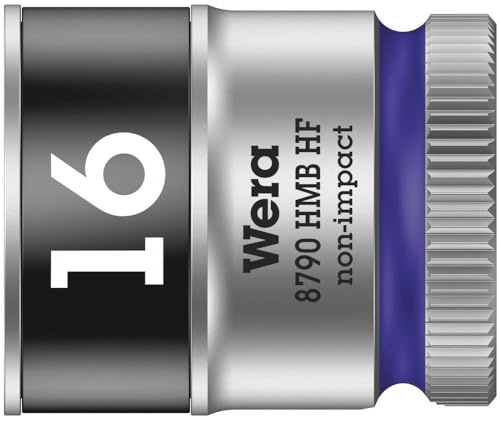 Wera 05003750001 8790 HMB HF Zyklop-Steckschlüsseleinsatz mit 3/8-Antrieb mit Haltefunktion, 16.0 x 29.0 mm, 16