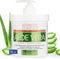 Advanced Clinicals Aloe Vera Creme, 473 ml, Aloe Vera mit Vitamin C, Hyaluronsäure und Vitamin E Creme für trockene, raue Haut und Rötungen Große Spa Größe 473 ml Creme mit Pumpe (0,5 kg) (1 Stück)