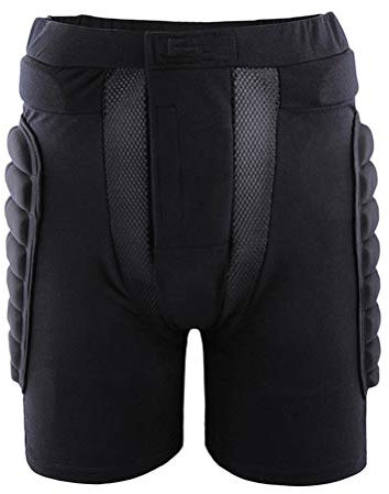 VORCOOL Snowboard Schutzhose 3D Gepolsterte Shorts Hüfte Schutz Ski Schutzausrüstung für Erwachsene Kinder Größe XL (Schwarz)