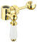 ENKI B09 Hand Shower Bracket Round Slider Riser Column Rail 18mm Polished Gold