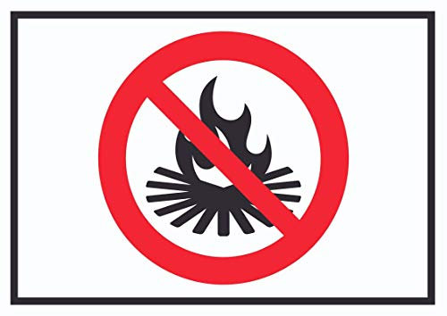 HB-Druck Lagerfeuer verboten Symbol Schild A5 (148x210mm)