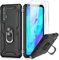 LeYi Funda para Huawei Nova 5T / Honor 20 con [2-Unidades] Cristal Vidrio Templado,Armor Carcasa con 360 Grados Anillo iman Soporte Hard PC y Silicona TPU Bumper Antigolpes Case para Nova 5T,Negro
