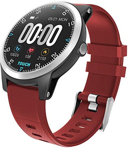 FPP Smartwatch ECG Smart Watch ECG+PPG Dual Heart Rate HRV Monitoring Smart Braccialetto Pedometro Outdoor Sports Waterrepous Braccialet(Red)