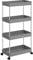 SONGMICS Carro de Almacenamiento de 4 Niveles, Carrito con Ruedas, Carro de Cocina, Ahorro de Espacio, para Baño, Oficina, 23,6 x 42 x 86 cm, Gris Paloma KSC010G01