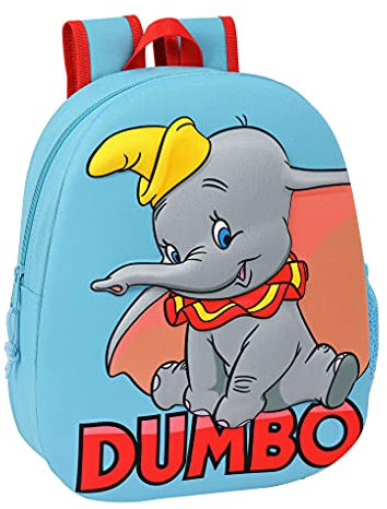 safta Jungen Rucksack mit 3D-Design, anpassbar an den Trolley, Hellblau/Rot, 270x100x320 mm, Rucksack 890