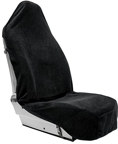 Season Guard 1370021 Antimicrobial Waterproof Auto Towel Seat Protector, Great for Gym Yoga Beach Swimming Crossfit Biking Running Outdoor Sports and Pets, Universal Fit for Car Truck Van SUV, Black