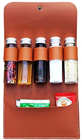 CHAODI Tragbare Gewürz-Aufbewahrungstasche – tragbare Gewürz-Tasche | Reise-Gewürz-Halter Gewürz-Tasche, Gewürz-Organizer für Camping, Party und Grillen im Freien