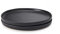 URBANARA Teller Malhou – 1.5x22 cm, Schwarz, 100% Stein, Steingut – 2er Set, Geschirrset Camping Pastateller Suppenteller Tafelservice Kuchenteller Tiefe Frühstücksteller Speiseteller Dessert