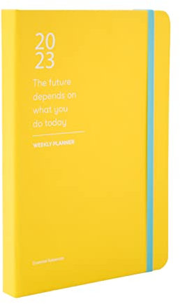Kokonote Terminkalender 2023 - Color Fun Kollektion Terminkalender A5 Format - Gelb Essential Kalender 2023 - Wochenplaner - Personal Organizer auf Englisch - FSC®-zertifiziert