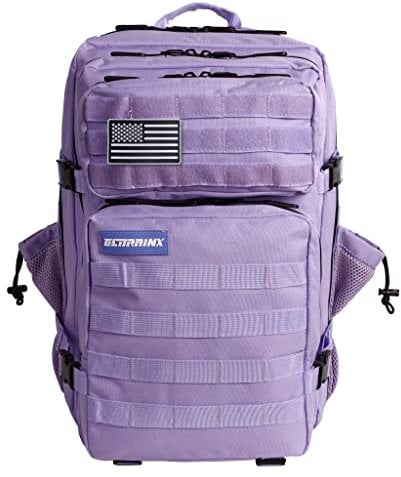 ELITRAINX ELITEX TRAINING Militär-Rucksack, 45 l, wasserdicht, Sport, Flugzeugkabine, CrossTraining, Outdoor-Sport, Fitnessstudio, tragbar (Lavendelfarben)