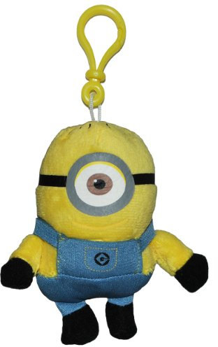 alles-meine.de GmbH 1 STK. XL Schlüsselanhänger - als Plüschtier - kompatibel mit Minion - 16 cm - Dave Stuart Jerry Jorge Tim Mark Phil - Ich Einfach Unverbesserlich 2 - mit Kar..