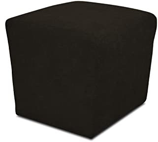 DOMO. collection Polsterhocker Bob, Sitzhocker, Sitzwürfel, Fußhocker, 46 x 46 x 43 cm (BxTxH), Webstoff in anthrazit
