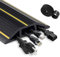 Cable Protector 6M, Heavy Duty Floor Cable Cover with Pack of Cable Ties & Non-Slip Base, Floor Cord Channel, Wire Cover, Protect Cables & Prevent Trip Hazards - Ideal for Offices, Gyms & Garages