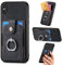 Wuhaizher iPhone XS Max Case with Ring Holder 360 Degree Rotation Stand Phone Wallet Case for Men Women Girls with Card Holder Slot Shockproof Bumper Protective Cover for iPhone XS Max, Black