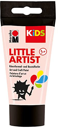 Marabu KiDS Little Artist 75 ml, Rose Beige, Künstlermal- und Bastelfarbe für Kinder ab 3 Jahren, Kindermalfarbe auf Wasserbasis, auswaschbar, Made in Germany, vegan, glutenfrei, 03050002029