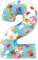 Toyland® Peppa Pig & Friends Folienballon mit Zahlen, 66 cm, Kinder-Party-Luftballons – Nummer 1–6 erhältlich