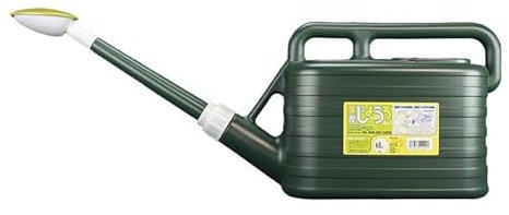 Geosism & Nature Arrosoir Japonais en Plastique Vert foncé avec Rose en métal pour Plantes et bonsaï, 6 lt