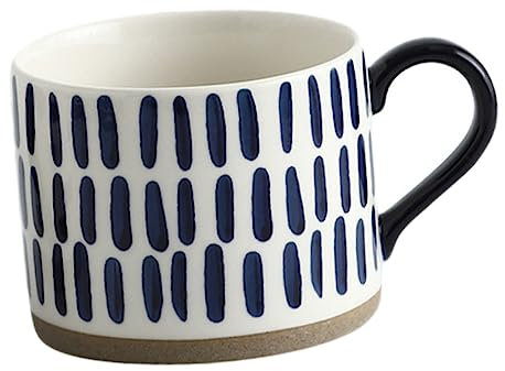 Milisten Taza de Cerámica Pintada a Mano de 450 Ml Taza para Té Café Y Zumo Gran Capacidad para Viajes Y Uso Diario