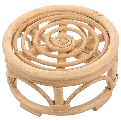 Mipcase Support De Jardinière D'intérieur Support De Plante En Osier Présentoir à Fleurs Porte-plante Dintérieur Support Pour Plantes Support De Pot De Fleur Rotin Bureau Gobelet