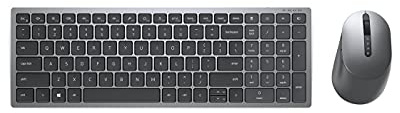 Dell KM7120W Tastatur Maus inklusive RF Wireless + Bluetooth QWERTZ Tschechische Slowakische Grau Titan