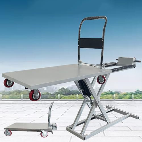 SNBGRYE Hydraulischer Hubwagen, Klappbarer Hubwagen – Fahrzeugmontierte Hebeplattform, 300 Kg Last, 80 cm HubhöHe, 48 V 10 Ah Batterie, FüR Alle Arten Von Lkws