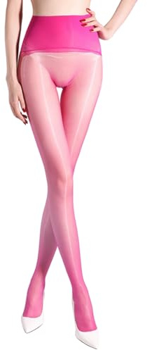 GOCBOBO Collant Femme Brillant Collant Sans Couture 5 DEN Collants Transparents Ultra Fins