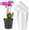 TYSM-CC 10 Vasi Trasparenti per Orchidee con Foro Drenaggio (Ø11,5cm) – Plastica Rinforzata UV-Resistente per Piante Grasse, Idroponica e Interni/Esterni – Design Ergonomico per Casa, Ufficio e Serra