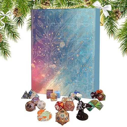 Würfel Adventskalender 2024, Brettspiel Würfel Weihnachten Countdown Kalender 24 Tages Countdown Bis Weihnachten Würfel Set Partys Geschenk Für Kinder Erwachsene