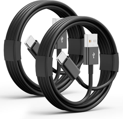 Car Carplay Cable for iPhone 17/Pro Max/Air/16e/16/15 Pro Max/Plus Cable,3FT 2Pack USB A to USB C for iPhone USB C Cord,iPad USB C Cable iPad Pro/Air Android Charger Cord Car Charging Cables,Black