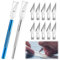 Lot de 2 cutters pour le bricolage, scalpel avec 10 lames de rechange, couteau de bricolage, couteau de bricolage, couteau de sculpture, Sculpture