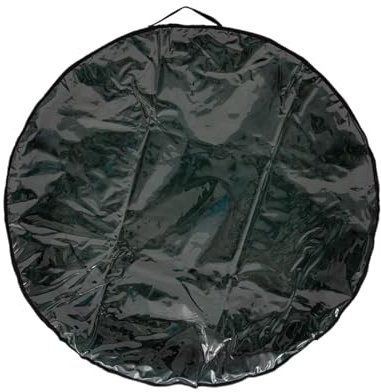 Wreath Boxes For Storage, Zippered Wreath Storage Holder, Sturdy Carry Handles With Clear Window, Artificial Wreath Storage Organizer For Home, Garage, Seasonal Use, Tear Resistant PE Material