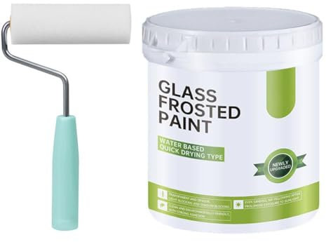 Milchglasfarbe für Fenster, Sichtschutz, 500 g, wasserdichte und UV-beständige Farbe, Milchglas, Fensterglas