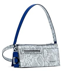 Desigual Schultertasche Umhängetasche Delta Nova Shoulder Bag Azul Oscuro weiß