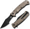 BÖKER PLUS® Micro Tracker Folder – Petit couteau Bushcraft avec étui en nylon – Couteau de poche de survie et d'extérieur – Lame noire de 8,1 cm en acier inoxydable de 154 cm dans un coffret cadeau