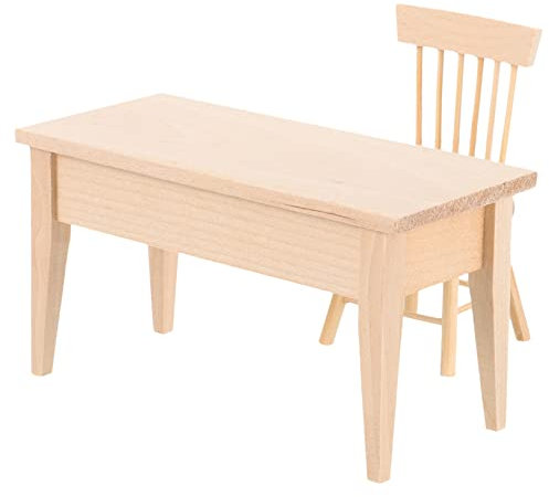 ibasenice 1satz Miniature Dollhouse Möbel Schreibtisch Und Stuhl Für Dekoration Für Projekte Und Miniatur Szenen