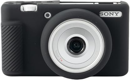 ZV-1F Case,Soft Silicone Protective Case Ultra-Thin Lightweight for Sony ZV-1F/ ZV-1 II/ZV-1M2 Vlog Camera (Black)