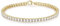 Trilani Damen Tennisarmband aus 925/- Sterling Silber gelbvergoldet 14 Karat mit Zirkonia weiß Silberarmband