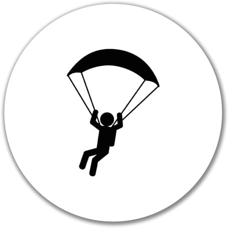 Huuraa Aufkleber Paragliding Gleitschirmfliegen Geschenk 10cm Sticker Paragliding Geschenkidee