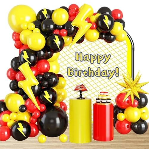 Geburtstags Party Redball Bogen Girlanden Set Geburtstags Luftballons Dekorationen Rote Bälle Aluminiumballons Party Geburtstag Deko