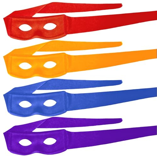 hongliang 4PCS Mask,Halloween Costume Eye Masks Accessories for Dress-Up,adult Birthday Parties & Superhero Theme(4 Styles)