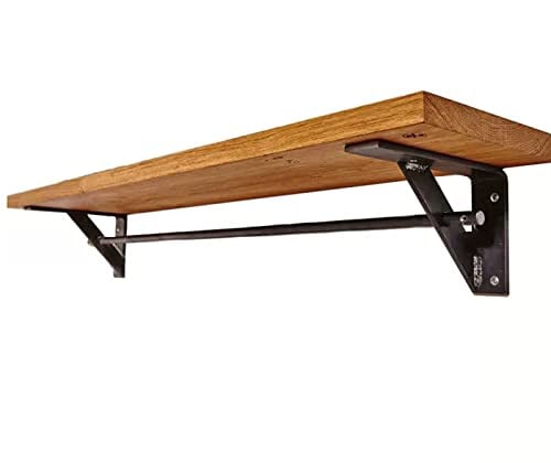 HXZJUIKL Floating Shelves Kitchens Floating Shelves Wall Bowl & Plate Rack Wood Hanging Cookware Holder Spice Bottle Shelf Rustic Display Storage Hanger(100X20X20Cm)