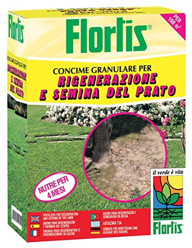 Flortis 1110596 Concime CE Rigenerazione e Se4Mina del Prato, 2000 g, 9x18x24 cm