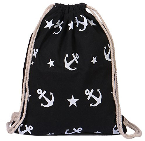 FASHION YOU WANT Gym Beutel/Turnbeutel (Weiß/schwarz)